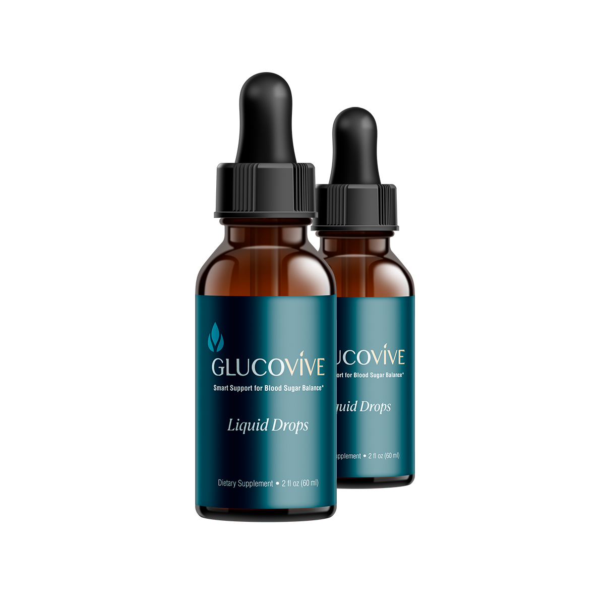 GlucoVive liquid drops two-bottle bundle