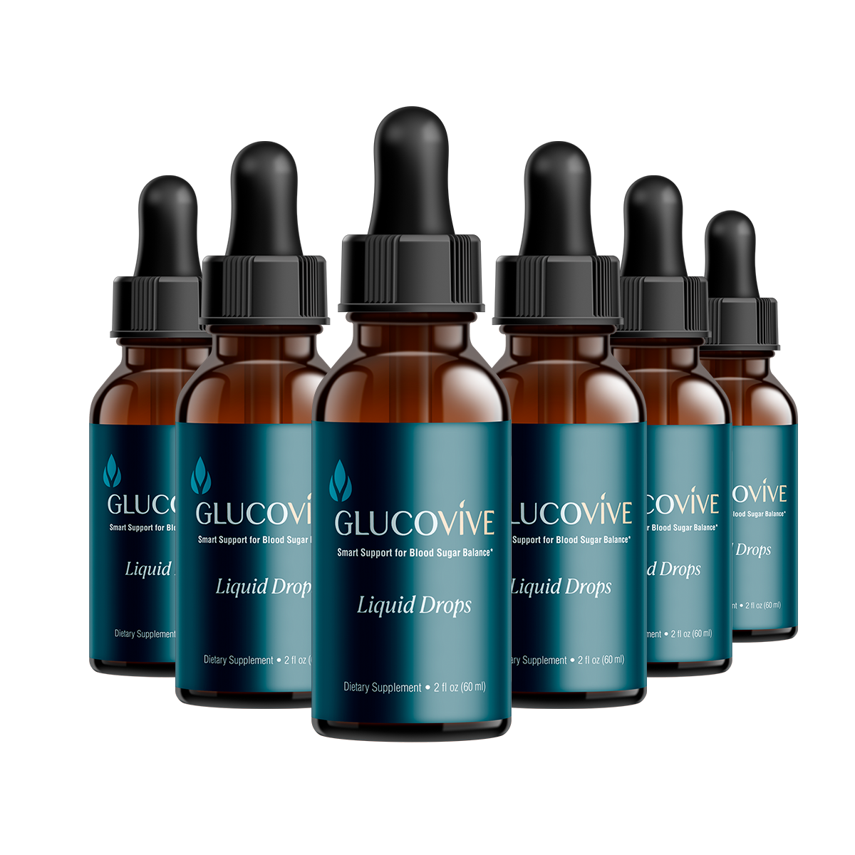 GlucoVive 6 Bottles package
